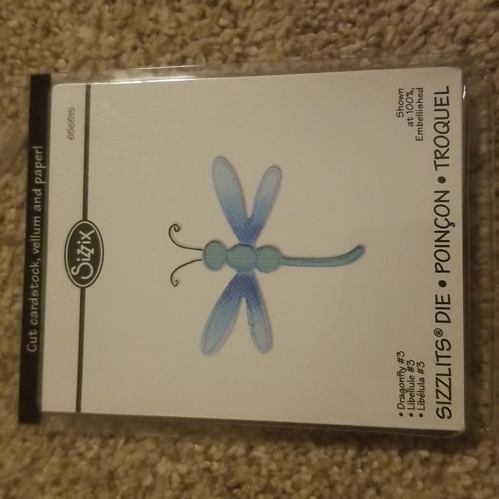 Sizzix Sizzlits die. Dragonfly #3.